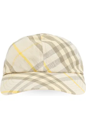 Burberry Homme, Accessoires, , Taille: S Casquette de baseball en lin à carreaux