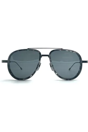 Thom Browne Homme, Accessoires, Gris, Taille: ONE Size Lunettes de soleil Aviateur