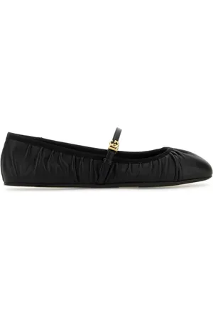 Dolce & Gabbana Femme, Chaussures, Noir, Taille: 41 EU Ballerines en Cuir Nappa Noir