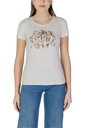 Liu Jo Femme, Tops, Blanc, Taille: 40 FR Short en jean taille haute à ourlet effiloché