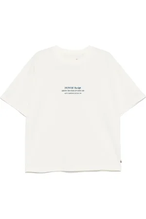 HONOR THE GIFT Homme, Tops, Blanc, Taille: 2XL T-shirt Blanc avec Logo Brodé