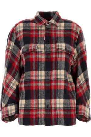 Dsquared2 Femme, Blouses et Chemises, Multicolore, Taille: 36 FR Chemise Dean en flanelle brodée