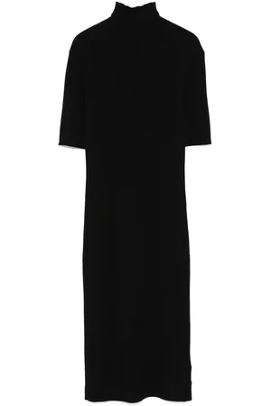 Calvin Klein Femme, Robes, Noir, Taille: 42 FR Robe Droite à Manches Courtes