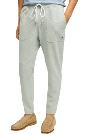 Brooks Brothers Homme, Pantalons, Gris, Taille: M Pantalon de survêtement en jersey de coton suédé extensible