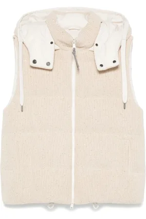 Brunello Cucinelli Femme, Vestes, , Taille: 34 FR Veste sans manches rembourrée avec capuche