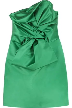 GIUSEPPE DI MORABITO Femme, Robes, Vert, Taille: 38 FR Robe bustier en satin avec maxi