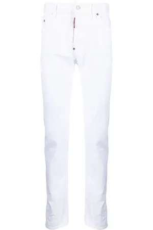 Dsquared2 Homme, Pantalons, Blanc, Taille: M Pantalon Slim-fit Cool Guy