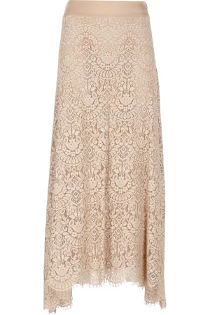 D.EXTERIOR Femme, Jupes, Rose, Taille: 38 FR Jupe en Dentelle et Satin Rose Femme