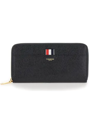 Thom Browne Femme, Accessoires, Noir, Taille: ONE Size Portefeuille Continental Zippé