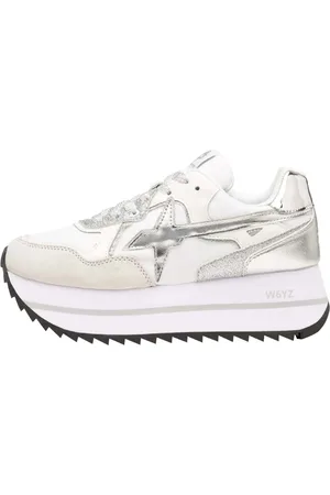 W6YZ Femme, Chaussures, Gris, Taille: 39 EU Baskets en suède et tissu technique Deva W.