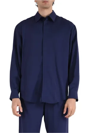 Msgm Homme, Chemises, Bleu, Taille: M Chemise fluide en viscose