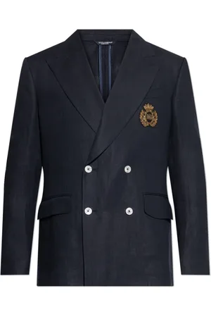 Dolce & Gabbana Homme, Vestes, Bleu, Taille: L Blazer en lin