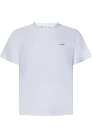 COPERNI Homme, Tops, Blanc, Taille: L T-Shirt en Coton avec Logo Imprimé