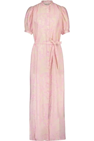 Fabienne Chapot Femme, Robes, Rose, Taille: 40 FR Maxi Robe à Col Volanté