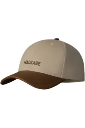 Mackage Unisex, Accessoires, Brun, Taille: ONE Size Casquette en toile de coton avec visière en cuir