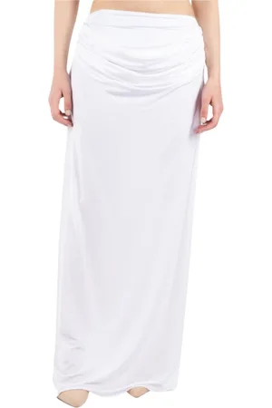 MAGDA BUTRYM Femme, Jupes, Blanc, Taille: 36 FR Midi Jersey Draped Skirt