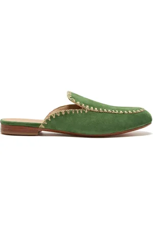 Maliparmi Femme, Chaussures, Vert, Taille: 39 EU Mocassins EN Cuir ET Rafia