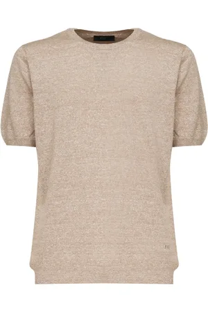 FAY Homme, Pulls, , Taille: XL Lin Coton T-shirt Polo