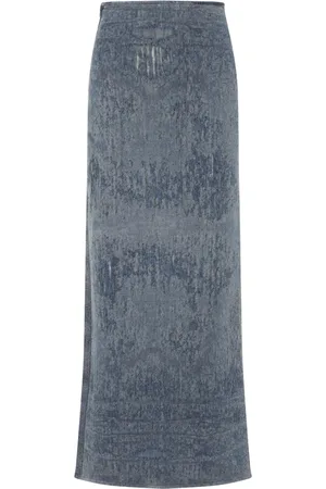 Diesel Femme, Jupes, Bleu, Taille: 36 FR Jupe Bleue Confortable Légère Mélange Coton