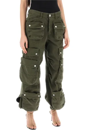 Dsquared2 Femme, Pantalons, Vert, Taille: 36 FR Pantalon Cargo Jambe Large