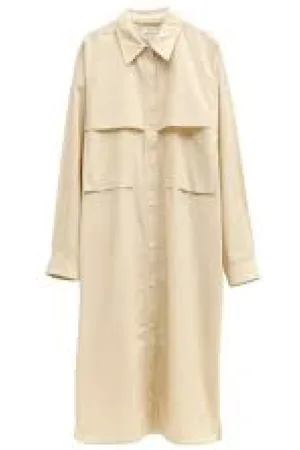 LEMAIRE Femme, Manteaux, Brun, Taille: 38 FR Robe à Rabat Tempête