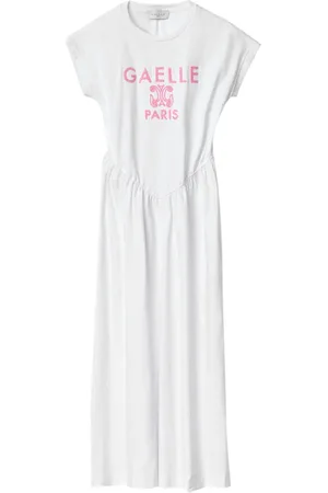 GAËLLE Femme, Robes, Blanc, Taille: 36 FR Robe Midi Blanche pour Femmes Modernes