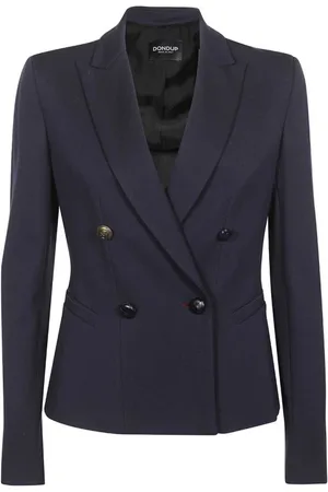 Dondup Femme, Vestes, Bleu, Taille: 40 FR Blazer Croisé à Poches Avant