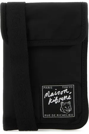 Maison Kitsuné Homme, Accessoires, Noir, Taille: ONE Size Étui de téléphone en nylon