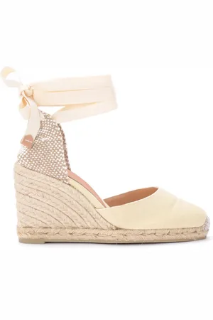 Castaner Femme, Chaussures, Blanc, Taille: 38 EU Sandales compensées Carina