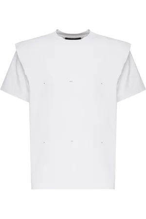 HELIOT EMIL Homme, Tops, Blanc, Taille: M T-shirt Blanc avec Logo Contour