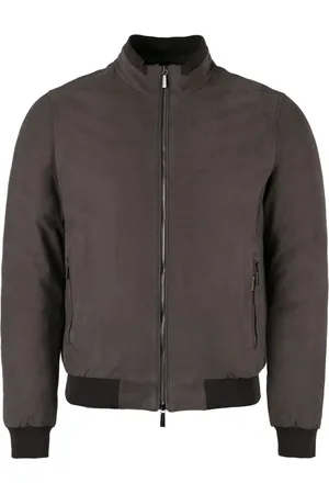 MOORER Homme, Vestes, Gris, Taille: M Veste rembourrée en nylon et cuir