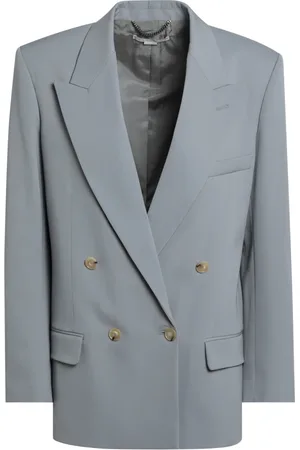 Stella McCartney Femme, Vestes, Bleu, Taille: 36 FR Blazer Croisé Tailleur