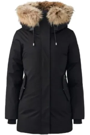 Mackage Femme, Vestes, Noir, Taille: 42 FR Parka en duvet avec plastron amovible et tissage technique nordique