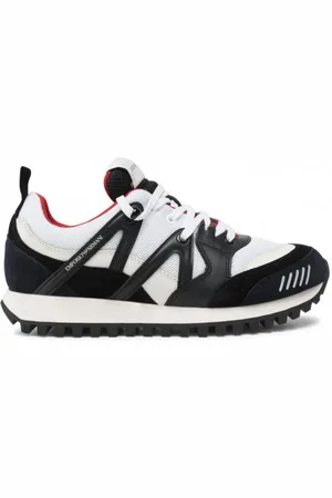 Emporio Armani Homme, Chaussures, Noir, Taille: 41 1/2 EU Baskets Basses