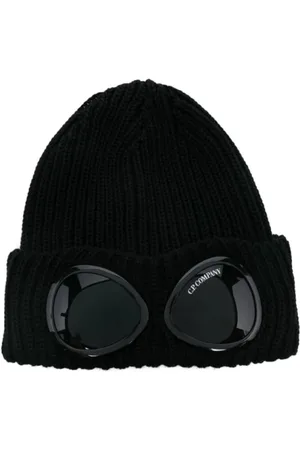C.P. Company Unisex, Accessoires, Noir, Taille: ONE Size Bonnet en laine mérinos avec lunettes, Noir