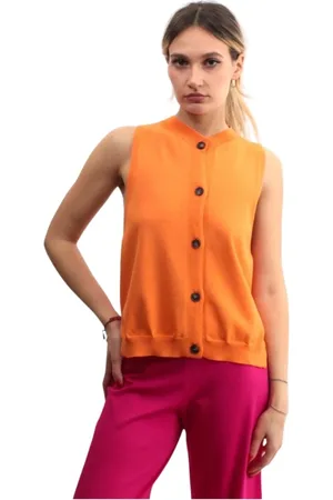 LIVIANA CONTI Femme, Pulls, , Taille: 38 FR Gilet en maille avec fermeture boutonnée