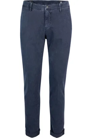 Masons Homme, Pantalons, Bleu, Taille: 4XL Pantalon Chino Coupe Slim