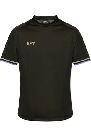 EA7 Homme, Tops, Noir, Taille: L T-Shirt Technique de Football