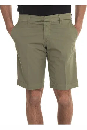 FAY Homme, Shorts, Vert, Taille: W38 Bermuda Stretch en Coton avec Poche Américaine