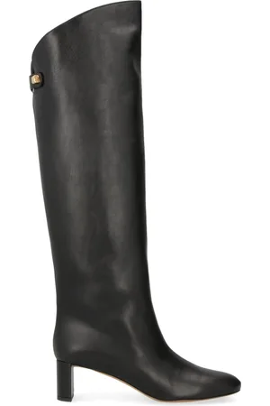 Maison Skorpios Femme, Chaussures, Noir, Taille: 36 EU Bottes en Cuir Bout Rond