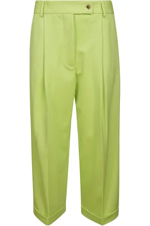 LIVIANA CONTI Femme, Pantalons, Vert, Taille: 36 FR Pantalon Droit Point de Milan