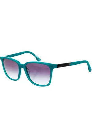 Diesel Homme, Accessoires, Vert, Taille: ONE Size Lunettes de soleil rectangulaires orange
