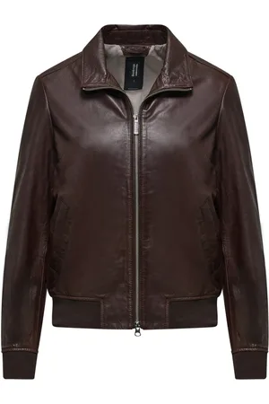 Bomboogie Femme, Vestes, Brun, Taille: 42 FR Blouson Aviateur en Cuir