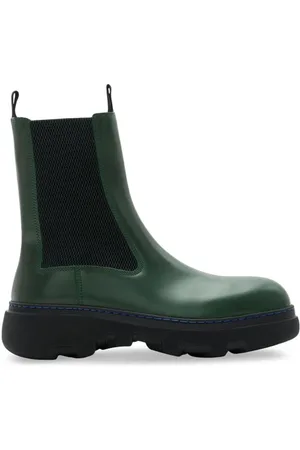 Burberry Femme, Chaussures, Vert, Taille: 37 EU Bottines Chelsea Creeper Modernes