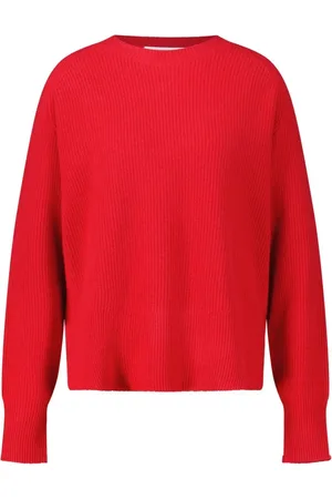 Closed Femme, Pulls, Rouge, Taille: 40 FR Pull en Tricot de Laine Coupe Ample