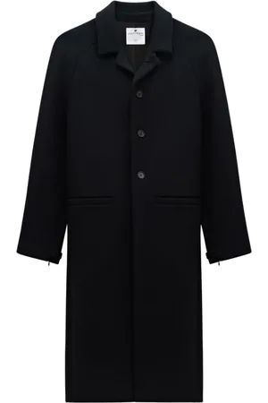 Courrèges Homme, Manteaux, Noir, Taille: M Manteau Noir à Manches Zippées