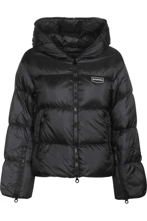 Duvetica Femme, Vestes, Noir, Taille: 40 FR Doudoune à Capuche avec Fermeture Éclair