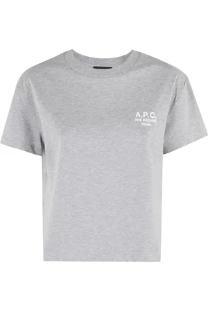 A.P.C. Femme, Tops, Gris, Taille: 38 FR T-Shirt Boxy Rue Madame
