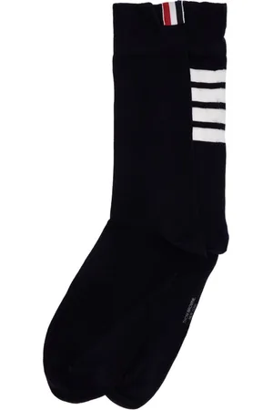 Thom Browne Homme, Sous-vêtements, Bleu, Taille: ONE Size Chaussettes en coton 4-Bar avec gros-grain