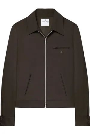 Courrèges Homme, Vestes, Brun, Taille: M Veste Croisée Rétro